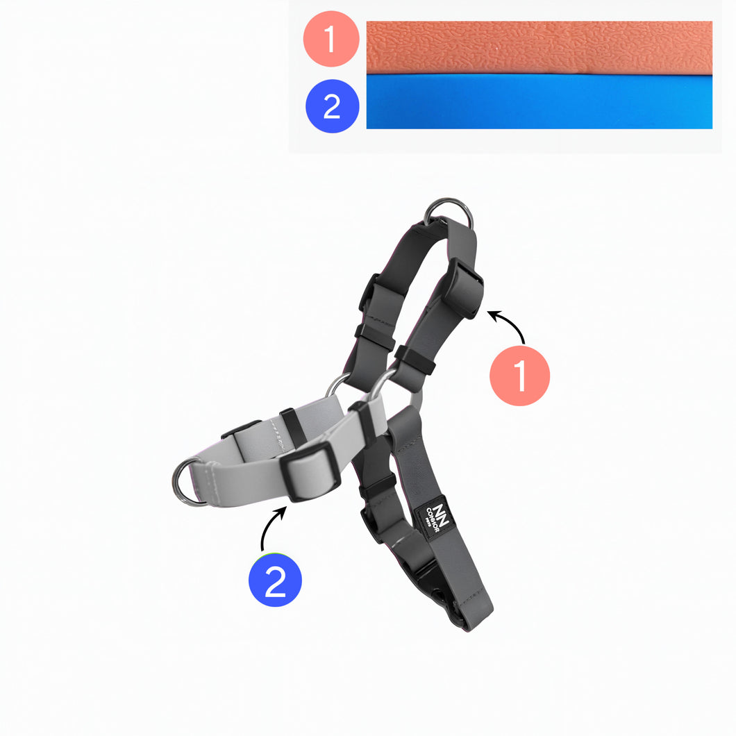 Antijalones Silicone Naranja claro con azul