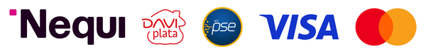 Nequi, Daviplata, PSE, Visa y Mastercard